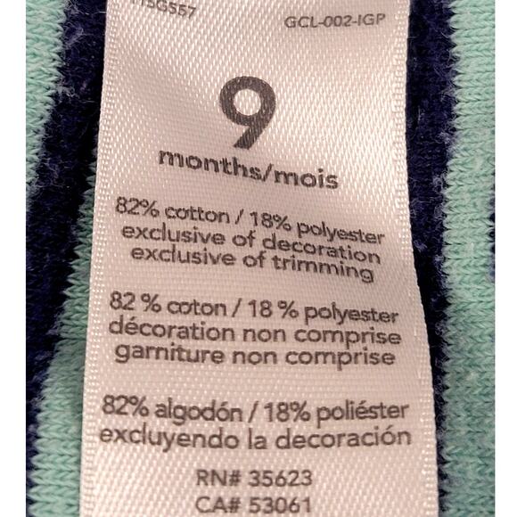 Carter’s Boy Striped Raccoon Zip Terry Footed Sleep & Play One-Piece 9 month - Picture 4 of 8